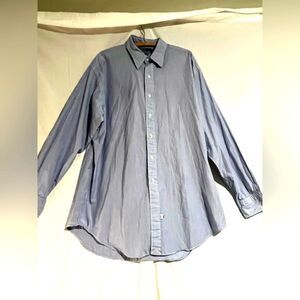 Polo Ralph Lauren, men’s size XL, 16 1/2-35, button down,blue shirt, 100% cotton